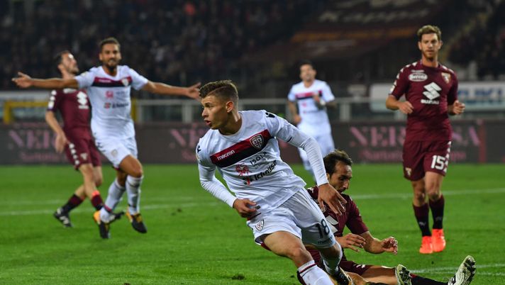 during the Serie A match between Torino FC and Cagliari Calcio at Stadio Olimpico di Torino on October 29, 2017 in Turin, Italy. 