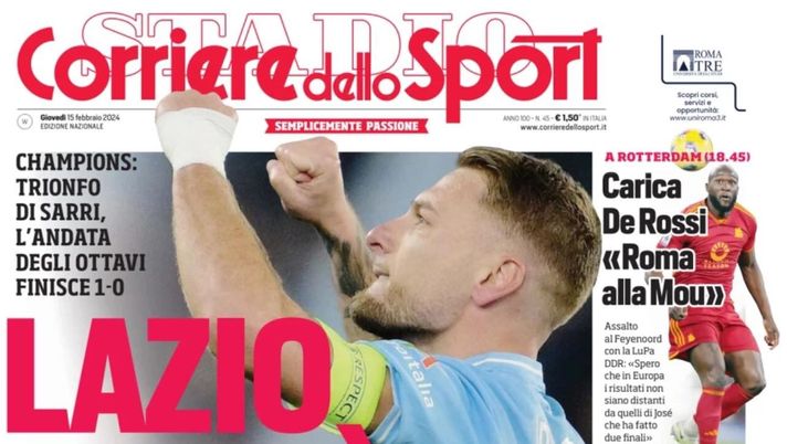 prima pagina corriere dello sport oggi