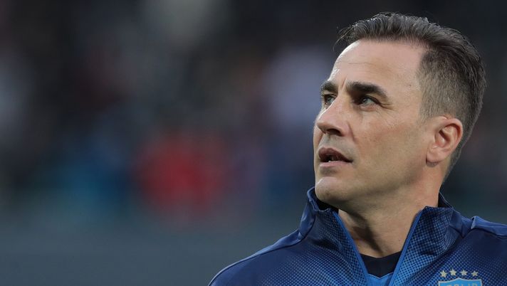 FUERTH, GERMANY - OCTOBER 07: Fabio Cannavaro of Azzurri Legends looks on during the friendly match between DFB-All-Stars and Azzurri Legends at Sportpark Ronhof Thomas Sommer on October 7, 2019 in Fuerth, Germany. (Photo by Emilio Andreoli/Getty Images) Cannavaro rivela: “Ho avuto contatti con ACF. Avrei voluto allenare Vlahovic” - immagine 1