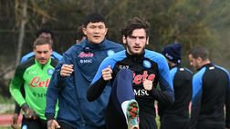 Verso Napoli-Atalanta, ancora a parte Raspadori: Lozano in palestra. Osimhen in gruppo