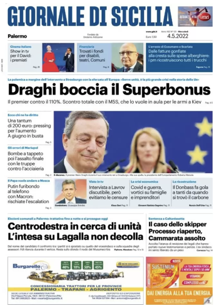 prima pagina
