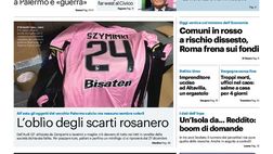 Prima Pagina, Giornale di Sicilia: “L’oblìo degli scarti rosanero”