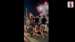 VIDEO Roma, delirio a Trigoria: festa, tuffi in piscina e fuochi d’artificio