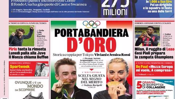 BUONGIORNO CITTACELESTE &#8211; LE PRIME PAGINE DEI PRINCIPALI QUOTIDIANI SPORTIVI &#8211; GUARDA