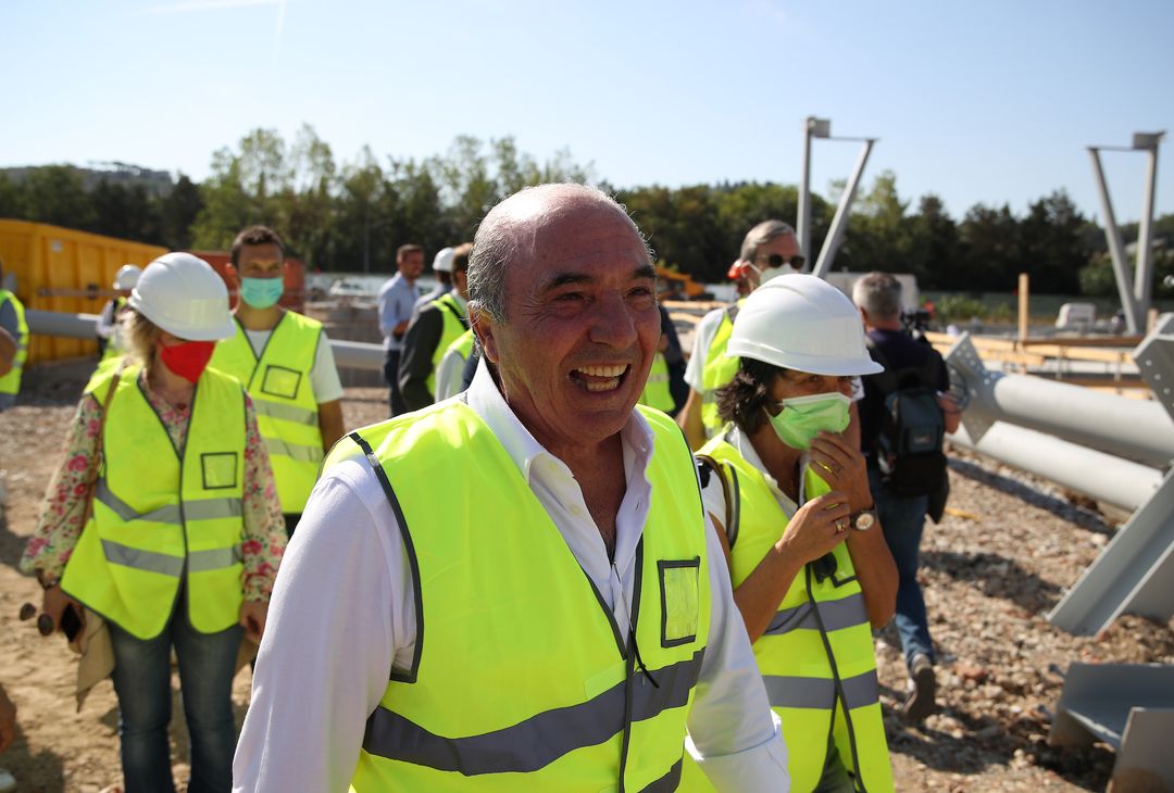  7 Agosto 2021 Bagno a Ripoli, cantiere Viola Park, visita della strampa. 