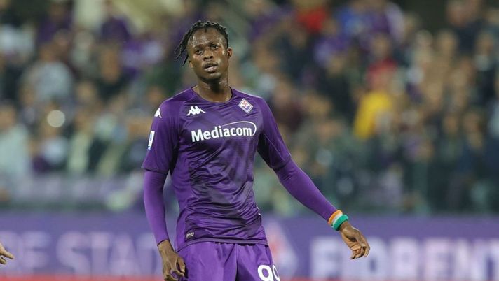 FLORENCE, ITALY - OCTOBER 10: Christian Michael Kouakou Kouamé of ACF Fiorentina reacts during the Serie A match between ACF Fiorentina and SS Lazio at Stadio Artemio Franchi on October 10, 2022 in Florence, Italy. (Photo by Gabriele Maltinti/Getty Images) Fiorentina, gli indizi dall’1-1 col Monaco: Dodò, Cabral, Jovic, Kouamé out e altri 5 assenti - immagine 1