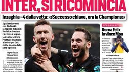 Prima Pagina, Corriere dello Sport: ““Inter, si ricomincia! Roma Felix, la vince Mou”