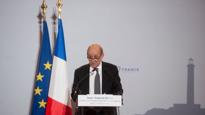 BIARRITZ, FRANCE - DECEMBER 18: Jean-Yves le Drian speaks during a press conference to launch the French presidency of the G7 on December 18, 2018 in Biarritz, France. France will hold the Presidency of the group in 2019 and host the 45th G7 Summit, which is to be held in Biarritz from August 24- 26, 2019. The protest was organized by yellow vest and movements against G7. (Photo by Gari Garaialde/Getty Images) BIARRITZ, FRANCE - DECEMBER 18: Jean-Yves le Drian speaks during a press conference to launch the French presidency of the G7 on December 18, 2018 in Biarritz, France. France will hold the Presidency of the group in 2019 and host the 45th G7 Summit, which is to be held in Biarritz from August 24- 26, 2019. The protest was organized by yellow vest and movements against G7. (Photo by Gari Garaialde/Getty Images)