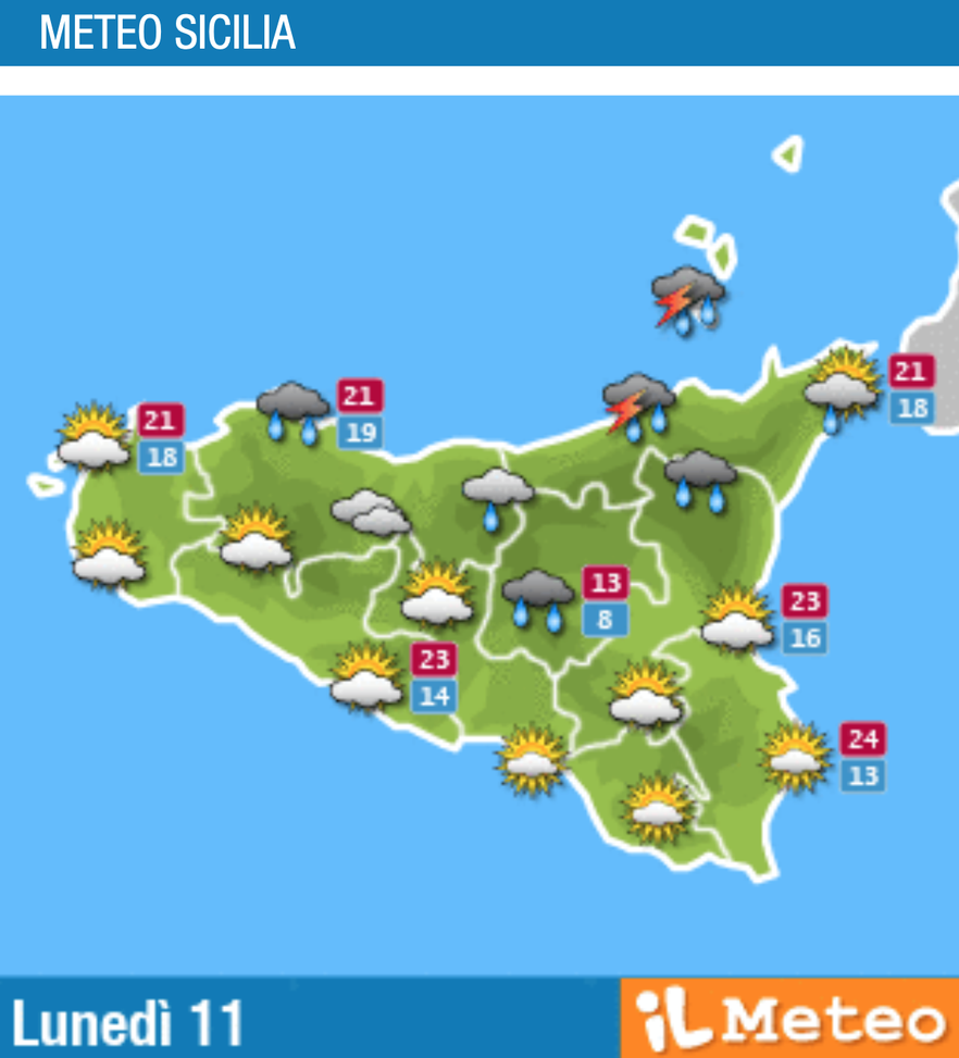 Meteo, Palermo: temporali in vista, le previsioni di lunedì 11 ottobre Meteo, Palermo: temporali in vista, le previsioni di lunedì 11 ottobre - immagine 1