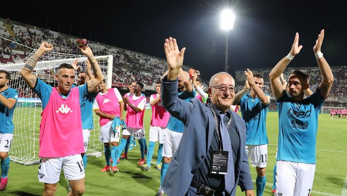SALERNO, ITALY – SEPTEMBER 16 : Oreste Vigorito the President of Benevento Calcio during the Serie B match between Salernitana and Benevento Calcio at Stadio Arechi on September 16, 2019 in Salerno, Italy. (Photo by Francesco Pecoraro/Getty Images) 