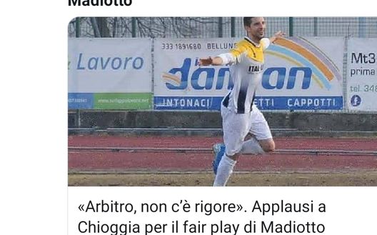 Fair play e rigore cancellato 