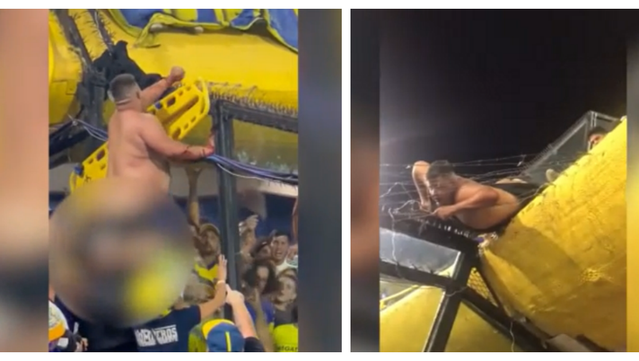 Follia alla Bombonera, tifoso del Boca si getta dal secondo anello e finisce nel filo spinato - immagine 1