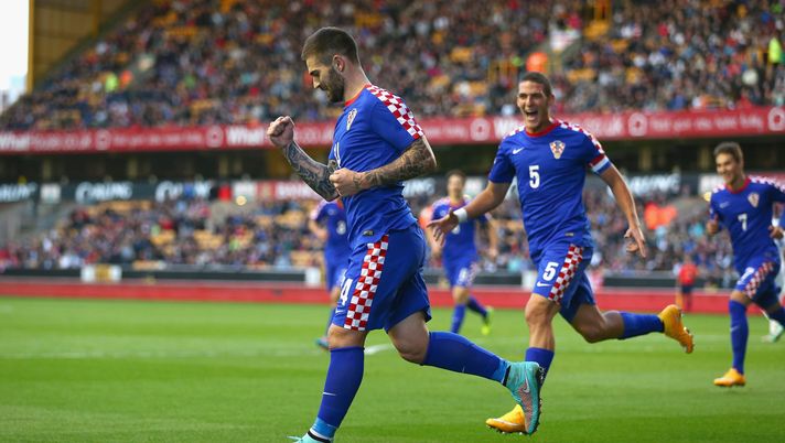 WOLVERHAMPTON, ENGLAND - OCTOBER 10: Marko Livaja of Croatia runs away to celebrate with team mates after scoring the first goal during the UEFA U21 Championship Playoff First Leg match between England and Croatia at Molineux on October 10, 2014 in Wolverhampton, England. (Photo by Clive Brunskill/Getty Images) WOLVERHAMPTON, ENGLAND - OCTOBER 10: Marko Livaja of Croatia runs away to celebrate with team mates after scoring the first goal during the UEFA U21 Championship Playoff First Leg match between England and Croatia at Molineux on October 10, 2014 in Wolverhampton, England. (Photo by Clive Brunskill/Getty Images)