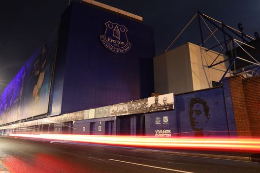 LIVERPOOL, ENGLAND - DECEMBER 28: A general view outside the stadium ahead of the Premier League match between Everton and Manchester City at Goodison Park on December 28, 2020 in Liverpool, England. The game was postponed as a Covid-19 precaution following a number of positive tests. (Photo by Alex Livesey/Getty Images) LIVERPOOL, ENGLAND - DECEMBER 28: A general view outside the stadium ahead of the Premier League match between Everton and Manchester City at Goodison Park on December 28, 2020 in Liverpool, England. The game was postponed as a Covid-19 precaution following a number of positive tests. (Photo by Alex Livesey/Getty Images)