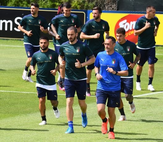 La Nazionale italiana si allena in vista di Euro 2021. La Nazionale italiana si allena in vista di Euro 2021.