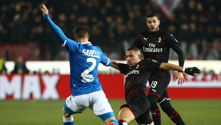 Stefano Sabelli e Ismaël Bennacer in Brescia-Milan (credits: GETTY Images) 