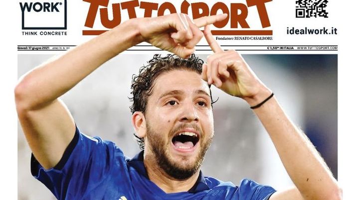 Prima Pagina, Tuttosport: “Locatelli d’Italia. Vlahovic-Pjanic, contatti Juve” 