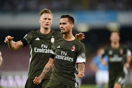  L'esultanza di Suso dopo il suo gol in Napoli-Milan (credits: GETTY Images) 