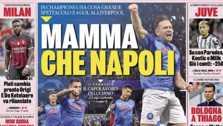 IL NAPOLI SUI MEDIA – Le prime pagine dei giornali di oggi 08 settembre 2022 IL NAPOLI SUI MEDIA – Le prime pagine dei giornali di oggi 08 settembre 2022 - immagine 1