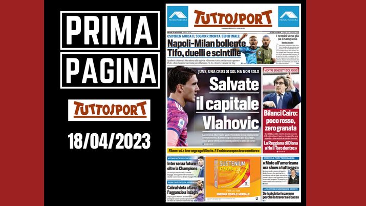 Prima pagina Tuttosport: 'Salvate il capitale Vlahovic'