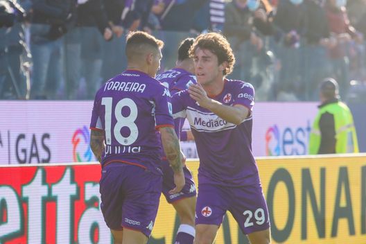 GERMOGLI PH: 19 DICEMBRE 2021 FIRENZE STADIO ARTEMIO FRANCHI SERIE A FIORENTINA VS SASSUOLO NELLA FOTO ESULTANZA TORREIRA A fine mese incontro ACF-Arsenal: niente Vlahovic, c’è un riscatto da chiudere- immagine 2