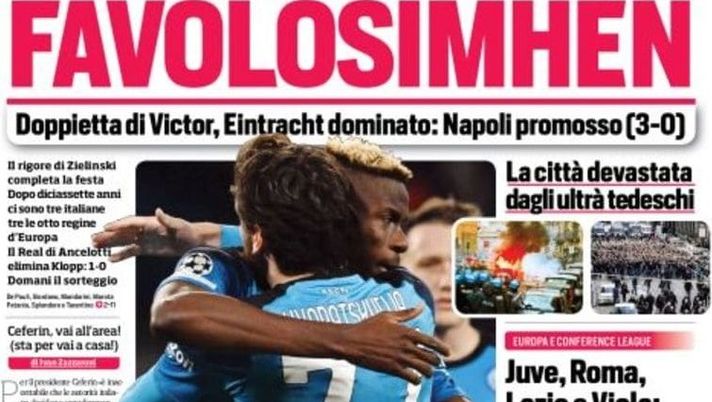 IL NAPOLI SUI MEDIA – Le prime pagine dei giornali di oggi 16 marzo 2023 - immagine 1