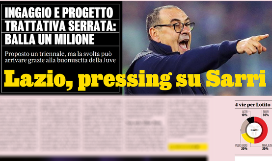 Sarri sulla Gazzetta dello Sport Sarri sulla Gazzetta dello Sport