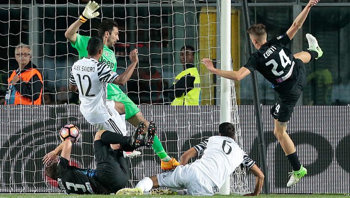 Andrea Conti, difensore dell'Atalanta, a segno contro la Juventus, foto Getty Images Andrea Conti, difensore dell'Atalanta, a segno contro la Juventus, foto Getty Images