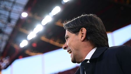 LISBON, PORTUGAL - APRIL 11: Head coach of FC Internazionale Simone Inzaghi reacts during the UEFA Champions League quarterfinal first leg match between SL Benfica and FC Internazionale at Estadio do Sport Lisboa e Benfica on April 11, 2023 in Lisbon, Portugal. (Photo by Mattia Ozbot - Inter/Inter via Getty Images)