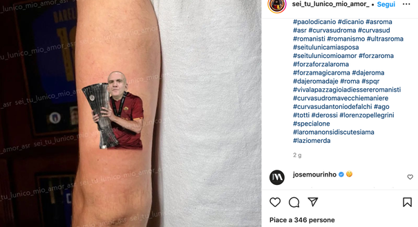 mourinho tatuaggio di canio