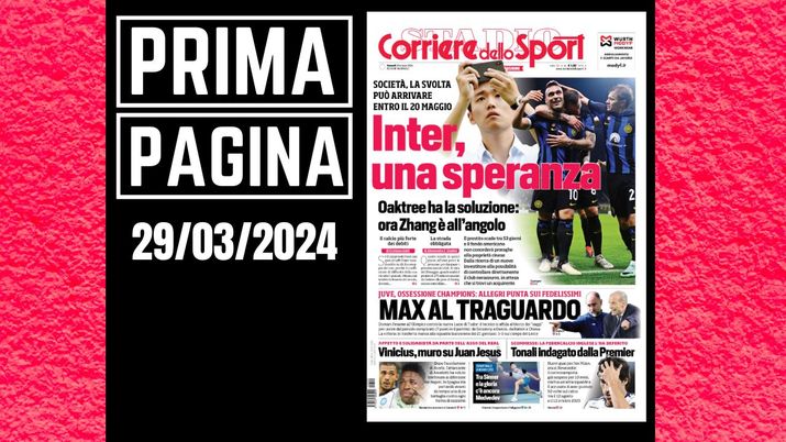 Prima pagina Corriere dello Sport: Tonali indagato dalla Premier