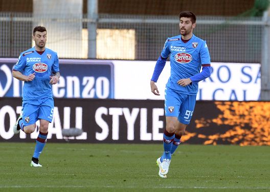  UDINE, ITALY - MARCH 08: Marco Benassi (R) of Torino FC celebrates after scoring his team's second goal during the Serie A match between Udinese Calcio and Torino FC at Stadio Friuli on March 8, 2015 in Udine, Italy. (Photo by Dino Panato/Getty Images) 