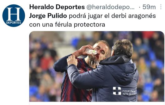 Huesca, Jorge Pulido potrà giocare il derby aragonese con una maschera protettiva- immagine 2