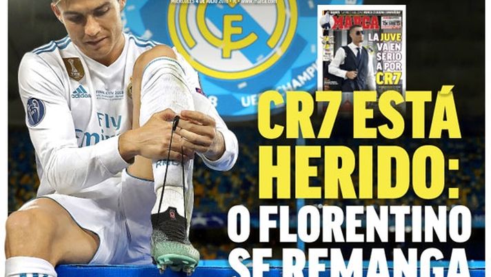 Prima Pagina, Marca: “CR7 è ferito, la Juve in agguato. Un rimpallo che vale un quarto…” 