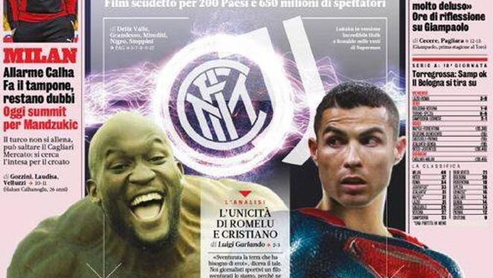 La Gazzetta dello Sport, la prima pagina di oggi, domenica 17 gennaio 2021 