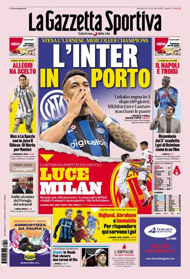 Gazzetta dello Sport 19/02/2023