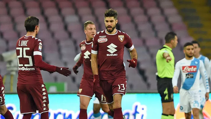 NAPLES, ITALY - DECEMBER 18:  Luca Rossettini of FC Torino celebrates after scoring goal 4-2 during the Serie A match between SSC Napoli and FC Torino at Stadio San Paolo on December 18, 2016 in Naples, Italy.  (Photo by Francesco Pecoraro/Getty Images)