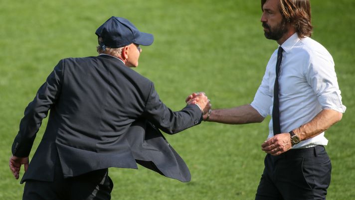 GERMOGLI PH: 25 APRILE 2021 FIRENZE STADIO ARTEMIO FRANCHI SERIE A FIORENTINA VS JUVENTUS NELLA FOTO IACHINI PIRLO SALUTO 