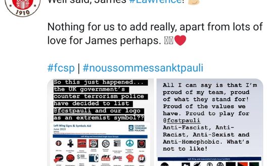 Il St. Pauli reagisce: grazie per il sostegno, ma non siamo terroristi Il St. Pauli reagisce: grazie per il sostegno, ma non siamo terroristi