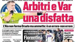 Prima Pagina, Corriere dello Sport: “Arbitri e Var una disfatta”