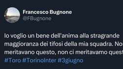 Torino-Inter 0-1, le reazioni social: “Non meritavamo questo”