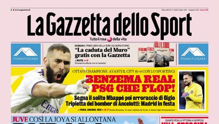 Prima Pagina, La Gazzetta dello Sport: “Dybala, segnali d’addio. Psg che flop!” Prima Pagina, La Gazzetta dello Sport: “Dybala, segnali d’addio. Psg che flop!” - immagine 1