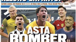 Prima Pagina, Tuttosport: “Asta bomber. Nations League, che Francia! È Italia-Belgio”