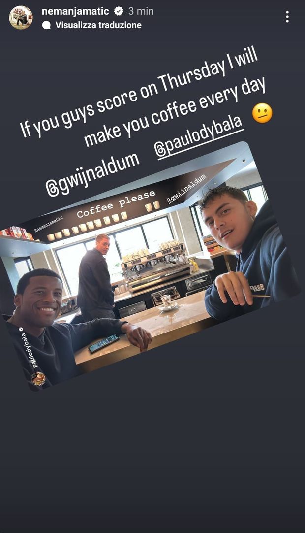 Matic a Dybala e Wijnaldum: “Se segnate giovedì vi faccio il caffè tutti i giorni”- immagine 2