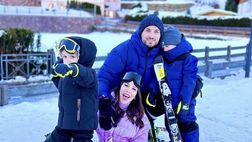 VIDEO / Inter, la famiglia D’Ambrosio in vacanza sulla neve. La moglie: “E D’Ambro guarda”