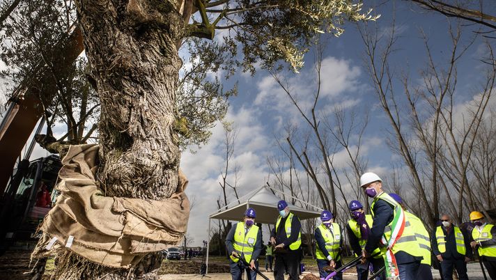 Bagno a Ripoli (FI), presentazione e piantumazione del primo ulivo al Viola Park ACF Fiorentina 2021-02-05 © Massimo Sestini 