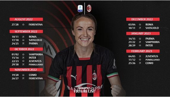 Calendario Milan Femminile