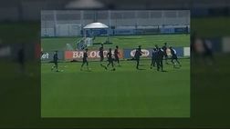Juventus, solo qualche minuto in allenamento per Di Maria | VIDEO