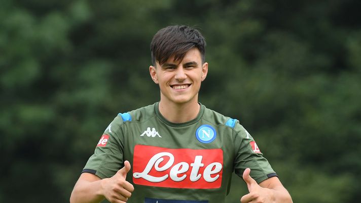 DIMARO, ITALY - JULY 25:  Eljif Elmas gestures during SSC Napoli Pre-Season Training Camp on July 25, 2019 in Dimaro, Italy.  (Photo by SSC NAPOLI/SSC NAPOLI via Getty Images)  Napoli
