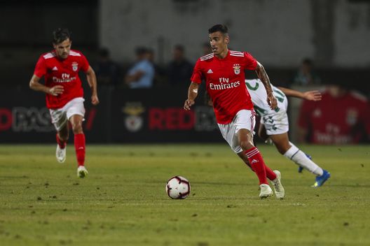  SETUBAL, PORTUGAL - JULY 13: SL Benfica midfielder Chiquinho from Portugal during the match between SL Benfica and Vitoria Setubal FC for the Internacional Tournament of Sadoat Estudio do Bonfim on July 13, 2018 in Setubal, Portugal. (Photo by Carlos Rodrigues/Getty Images) 